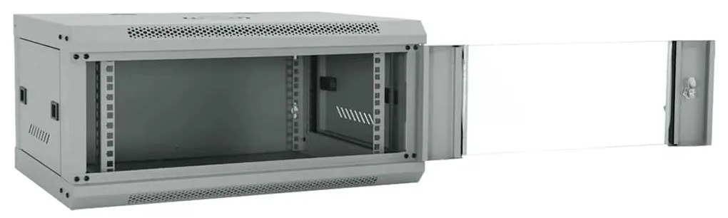vidaXL Ντουλάπα δικτύου με αποθήκευση Γκρι 60 x 35 x 28 εκ Ατσάλι