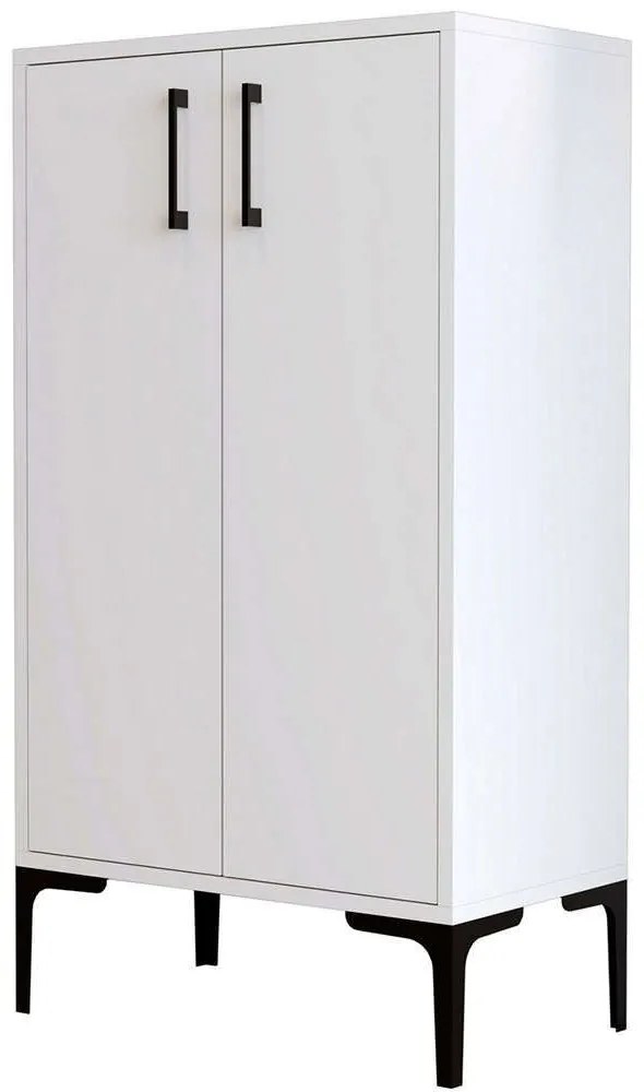 Παπουτσοθήκη Prag 845HCT4113 60x35x111cm White Μοριοσανίδα, Μέταλλο