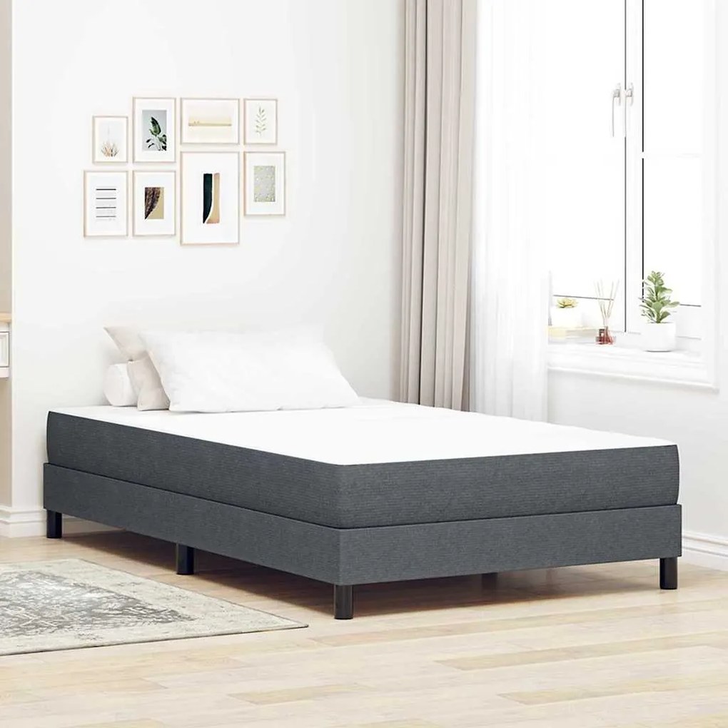 vidaXL Στρώμα Κρεβατιού με στρώμα Γκρι 120 x 200 cm ύφασμα