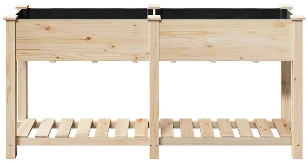 vidaXL Γλάστρα Κήπου Μπεζ 161 x 43 x 76.5 εκ Στερεό ξύλο έλατου