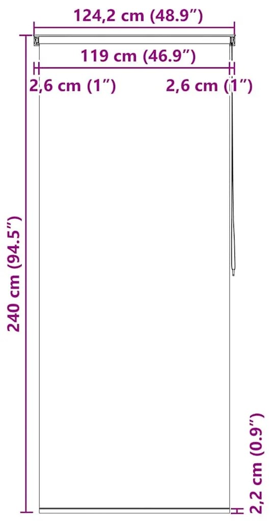 Κουρτίνα Μπάνιου Ρολό Τετράγωνο Σχέδιο 120 x 240 εκ. 142849