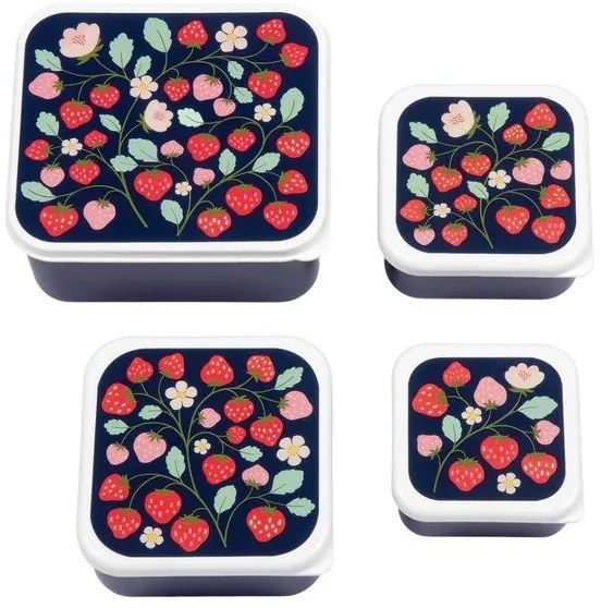 A Little Lovely Company Δοχείο Φαγητού Lunch Box Strawberries SBSEST60
