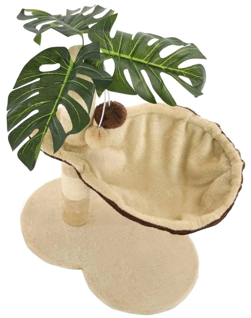 vidaXL Γατόδεντρο Μπεζ και Καφέ 50 εκ. με Στύλο Ξυσίματος από Σιζάλ