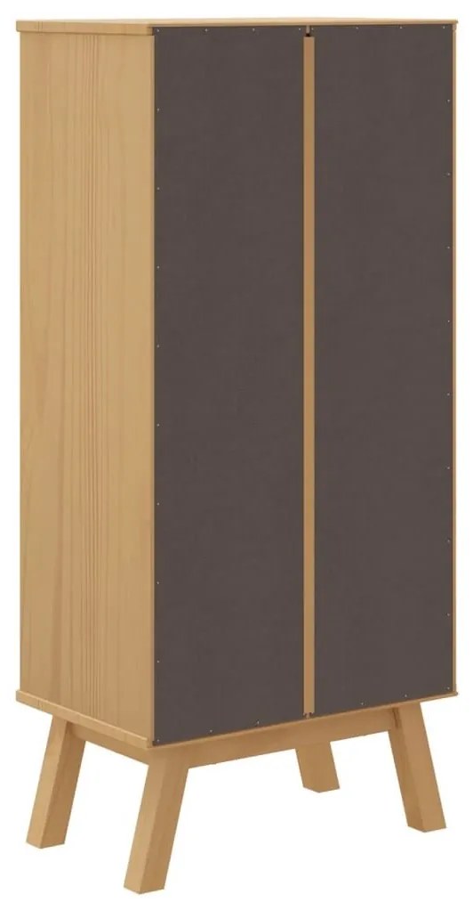 Παπουτσοθήκη OLDEN Καφέ 55x35x120 εκ. από Μασίφ Ξύλο Πεύκου - Καφέ