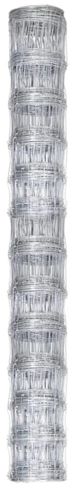 vidaXL Συρματόπλεγμα Περίφραξης Ασημί 50 x 1,25 μ. από Γαλβαν. Ατσάλι