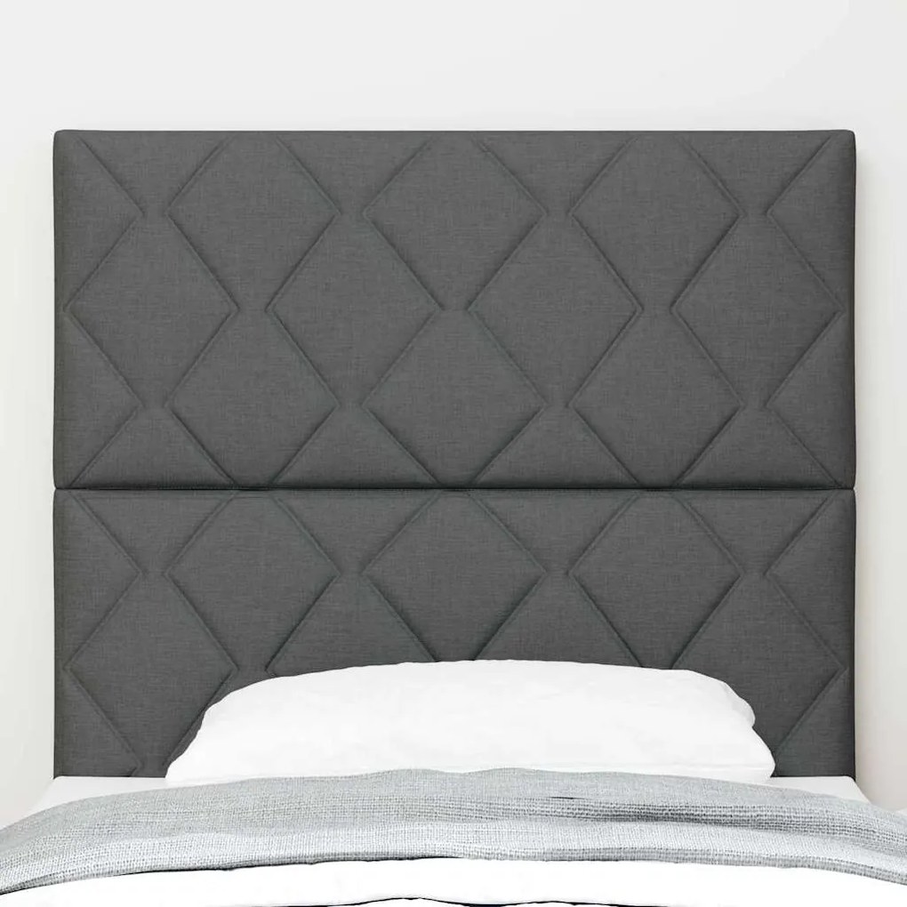 vidaXL Υφασμάτινο Κεφαλάρι Geometric Σκούρο γκρι 90 cm ύφασμα
