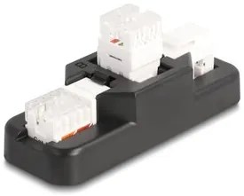 DELOCK σετ βάση Keystone 87104 με 3x Keystone module, RJ45/RJ11 Cat.6