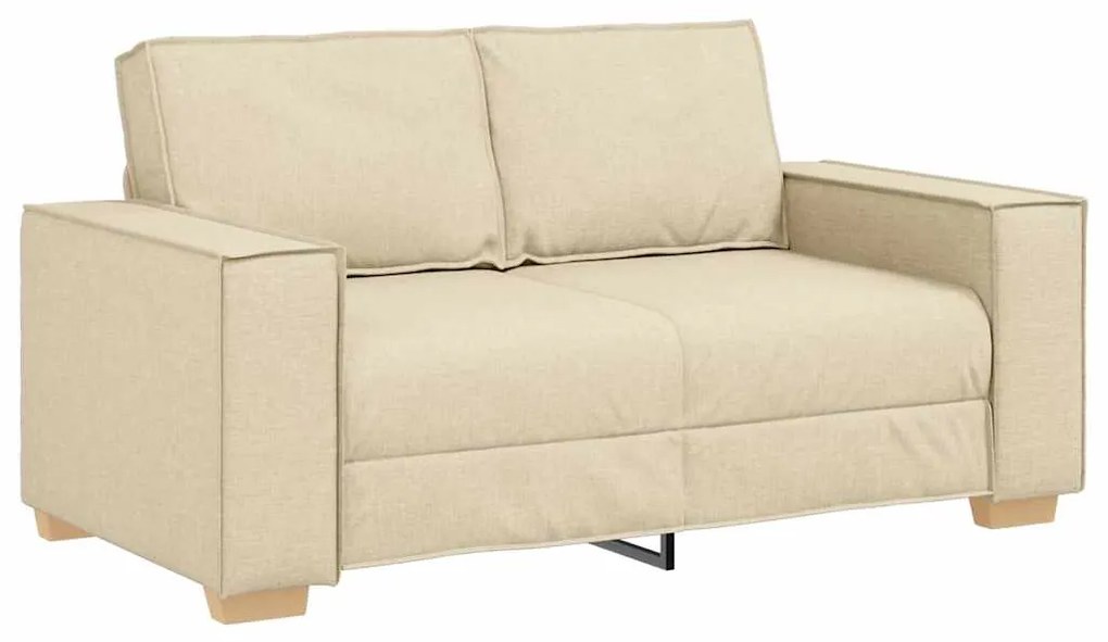 vidaXL Σετ Καναπέ με μαξιλάρι 3 pcs Κρεμ 220 x 78 x 84 εκ. ύφασμα