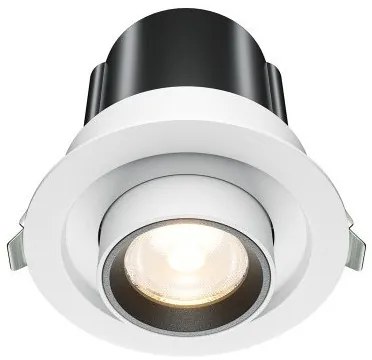 Χωνευτό Σποτ Φωτιστικό Οροφής LED 10W Λευκό Αναδιπλούμενο Hidden DL095-01-10W3K-W Maytoni DL095-01-10W3K-W Λευκό