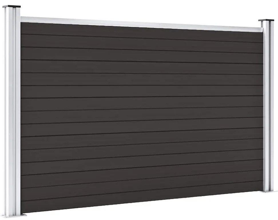 vidaXL Πάνελ Περίφραξης Μαύρο 180 x 105 εκ. από WPC