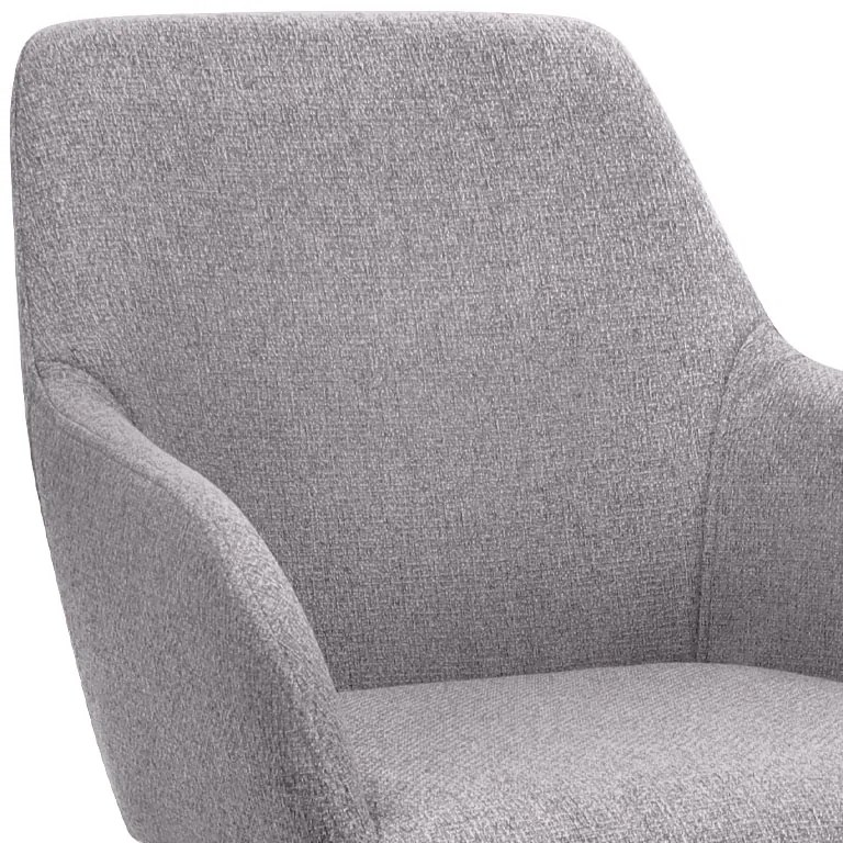 Πολυθρόνα τραπεζαρίας Monica Megapap ανοιχτό μπεζ ύφασμα - μεταλλικό μαύρο πόδι 54x57x84εκ.