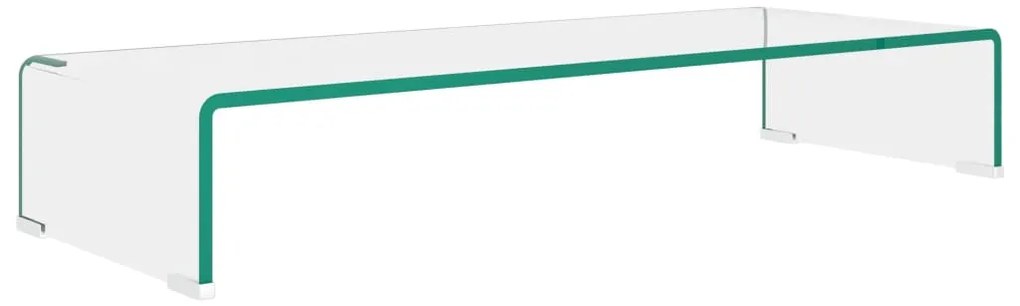 vidaXL Βάση Τηλεόρασης/Οθόνης Διάφανη 80 x 30 x 13 εκ. Γυάλινη