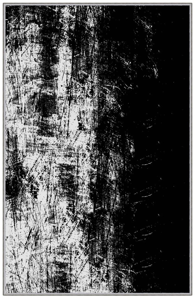 Χαλί Hmnt151 571HFT2161 Black-White Conceptum Hypnose 80X150cm