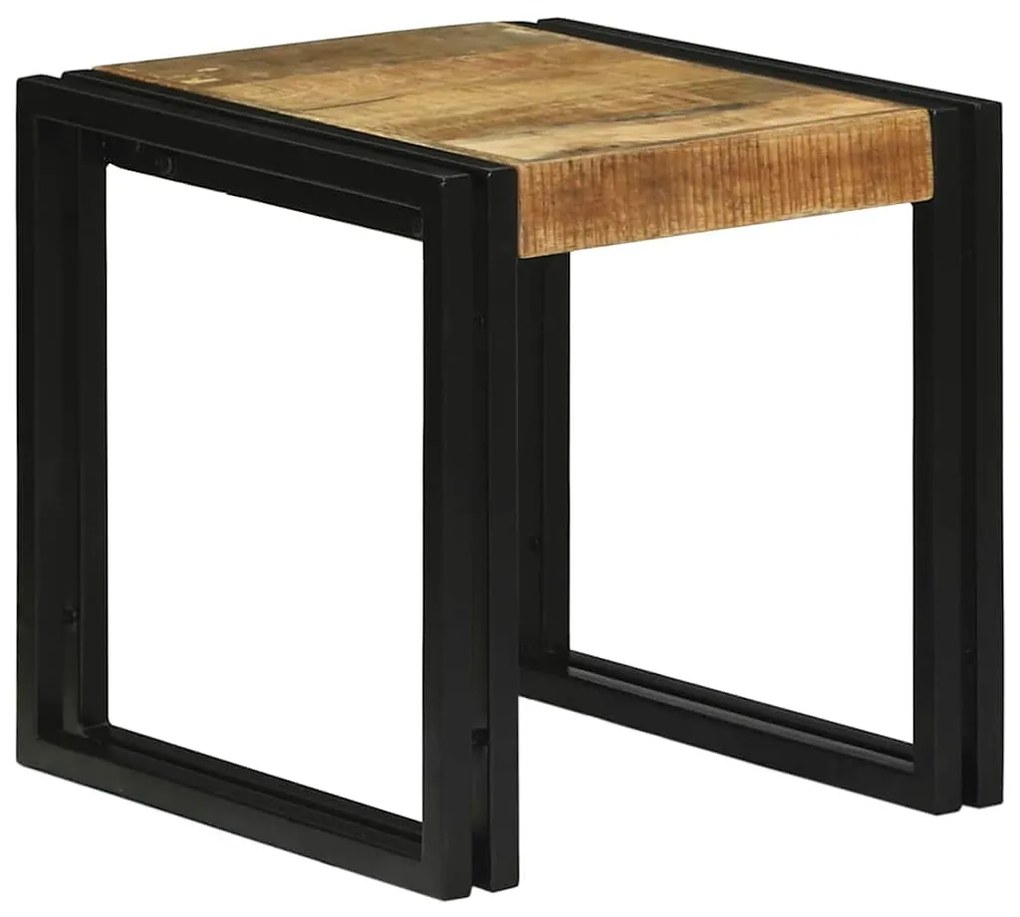 vidaXL Τραπέζι Σαλονιού με Στηρίγματα 3 pcs Καφέ και Μαύρο