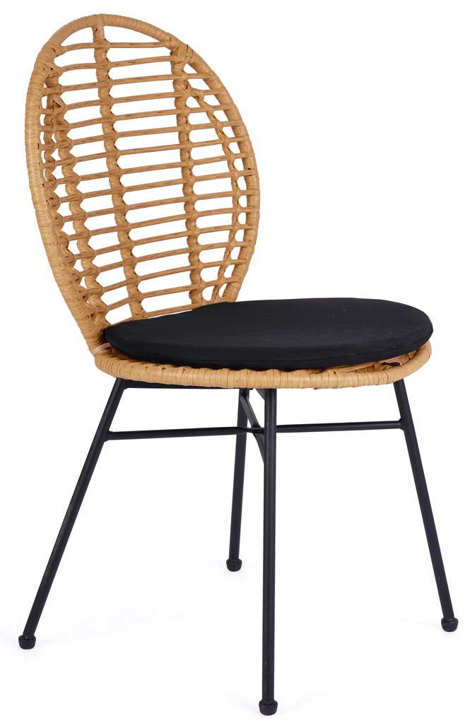 60-21269 K472 chair natural/black DIOMMI V-CH-K/472-KR, 1 Τεμάχιο