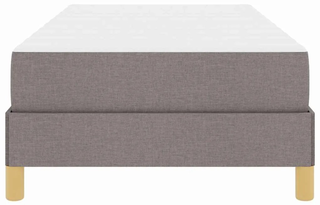vidaXL Κρεβάτι με ελατήρια με στρώμα Taupe 90 x 200 cm ύφασμα
