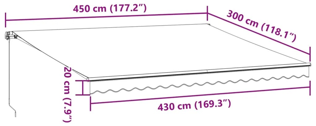 ΤΕΝΤΑ ΠΤΥΣΣΟΜΕΝΗ ΧΕΙΡΟΚΙΝΗΤΗ ΜΕ LED ΚΑΦΕ 450X300 ΕΚ. 3215743