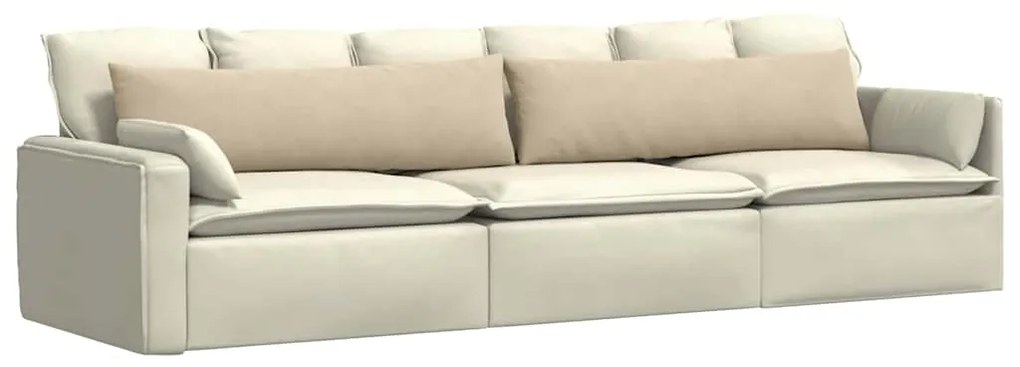 vidaXL Μαξιλάρι Καναπέ 2 pcs Κρεμ 145 x 40 εκ. ύφασμα