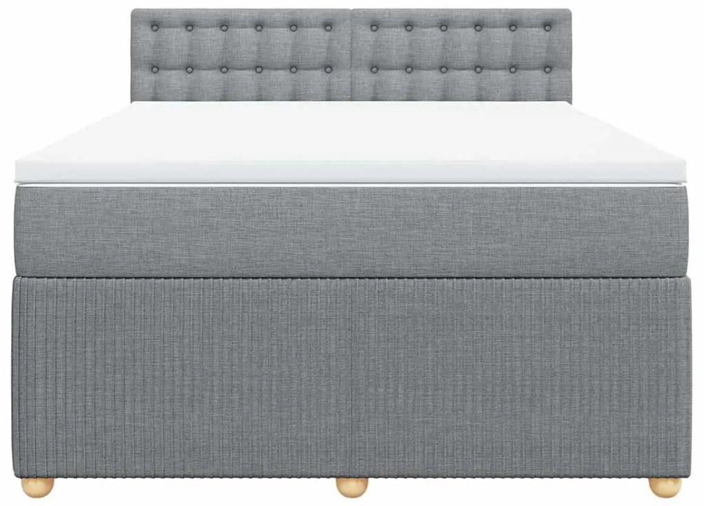 vidaXL Κρεβάτι Boxspring με Στρώμα Αν. Πράσινο 160x200εκ Υφασμάτινο
