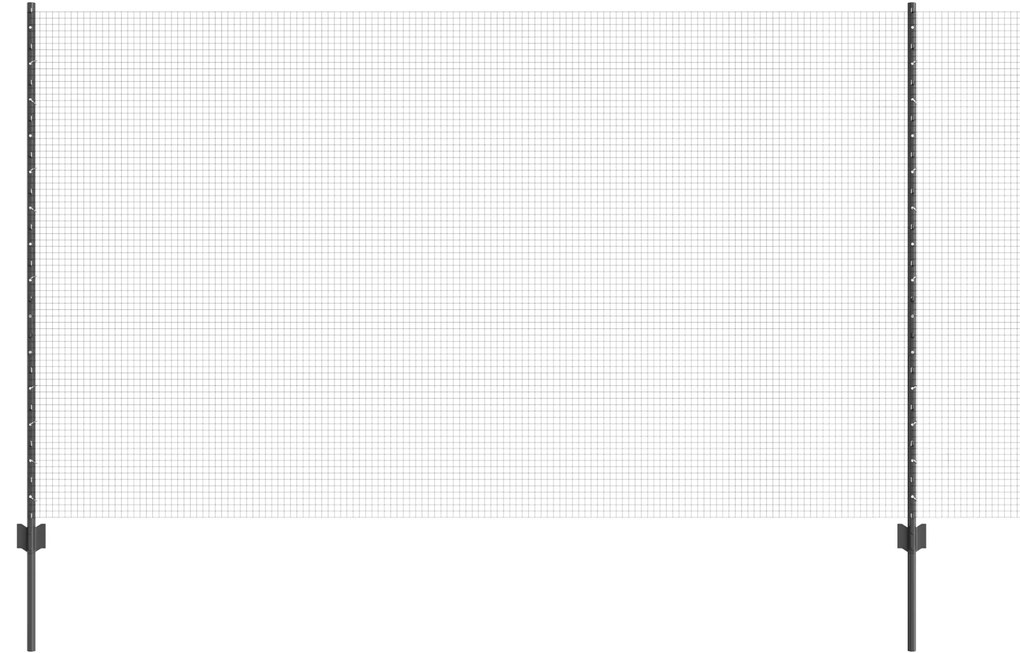 vidaXL Συρματοπλέγμα με 10 Στηρίγματα Γκρι 1.4x10 μ Χάλυβα