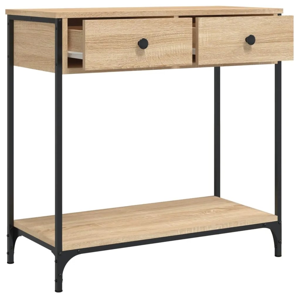 vidaXL Τραπέζι Κονσόλα Sonoma Δρυς 75x34,5x75 εκ. Επεξεργασμένο Ξύλο