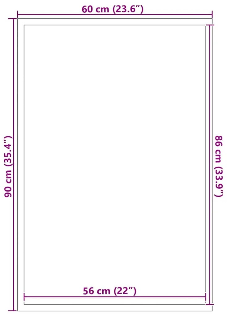 vidaXL Χαλάκι Εξώπορτας Μαύρο και Γκρι 60 x 90 cm Πολυπροπυλένιο, PVC