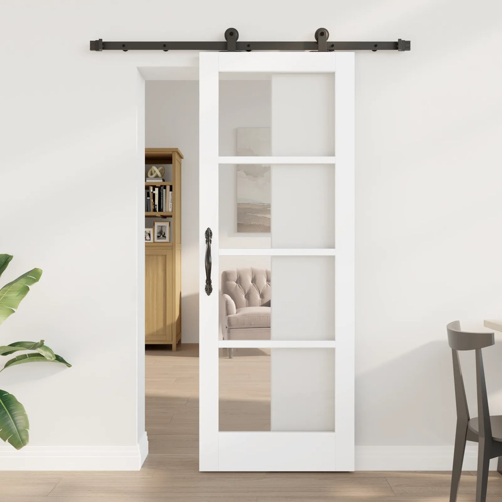 vidaXL Συρόμενη Πόρτα με Σετ Υλικών 'ORKDAL' Λευκή 73.5 x 198.5 εκ.