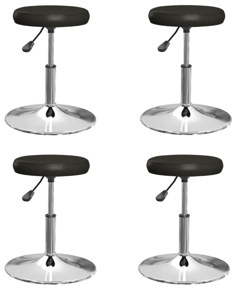 vidaXL Καρέκλες Τραπεζαρίας 4 τεμ. Μαύρες από Συνθετικό Δέρμα