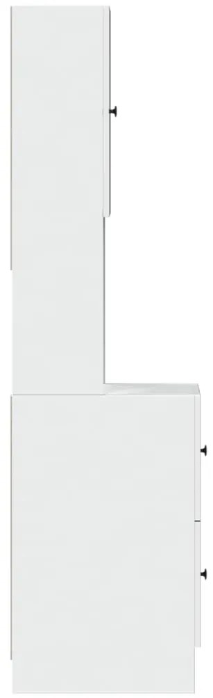 vidaXL Στήλη Κουζίνας Λευκή 35x50x180 εκ. από Επεξεργασμένο Ξύλο