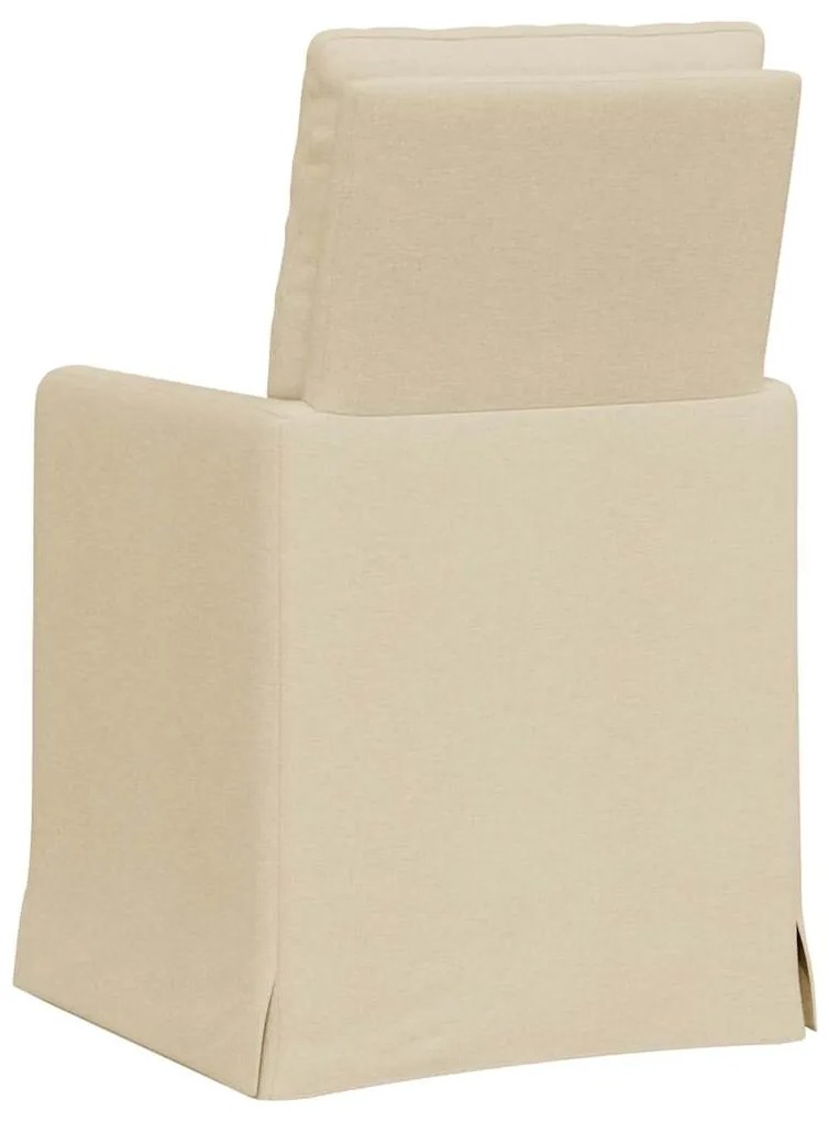 vidaXL Καρέκλες φαγητού 2 pcs Κρεμ 57 x 67 x 98 εκ ύφασμα