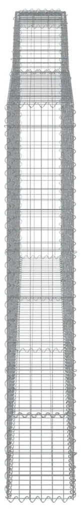 vidaXL Συρματοκιβώτια Τοξωτά 6 τεμ. 400x30x180/200 εκ. Γαλβαν. Ατσάλι