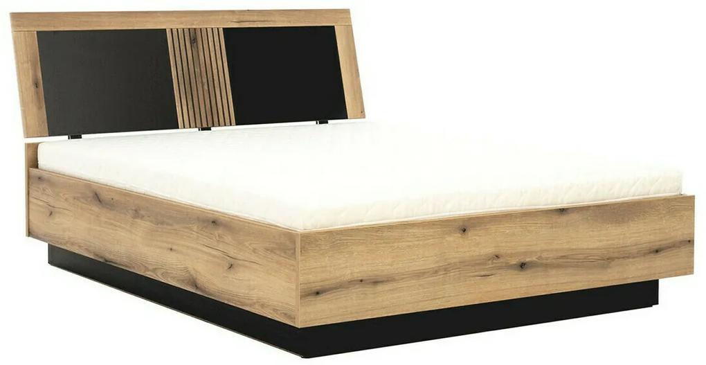 Κρεβάτι Orlando AD113, Διπλό, Καφέ, 160x200, Πλαστικοποιημένη μοριοσανίδα, Τάβλες για Κρεβάτι, 165x215x102cm | Epipla1.gr