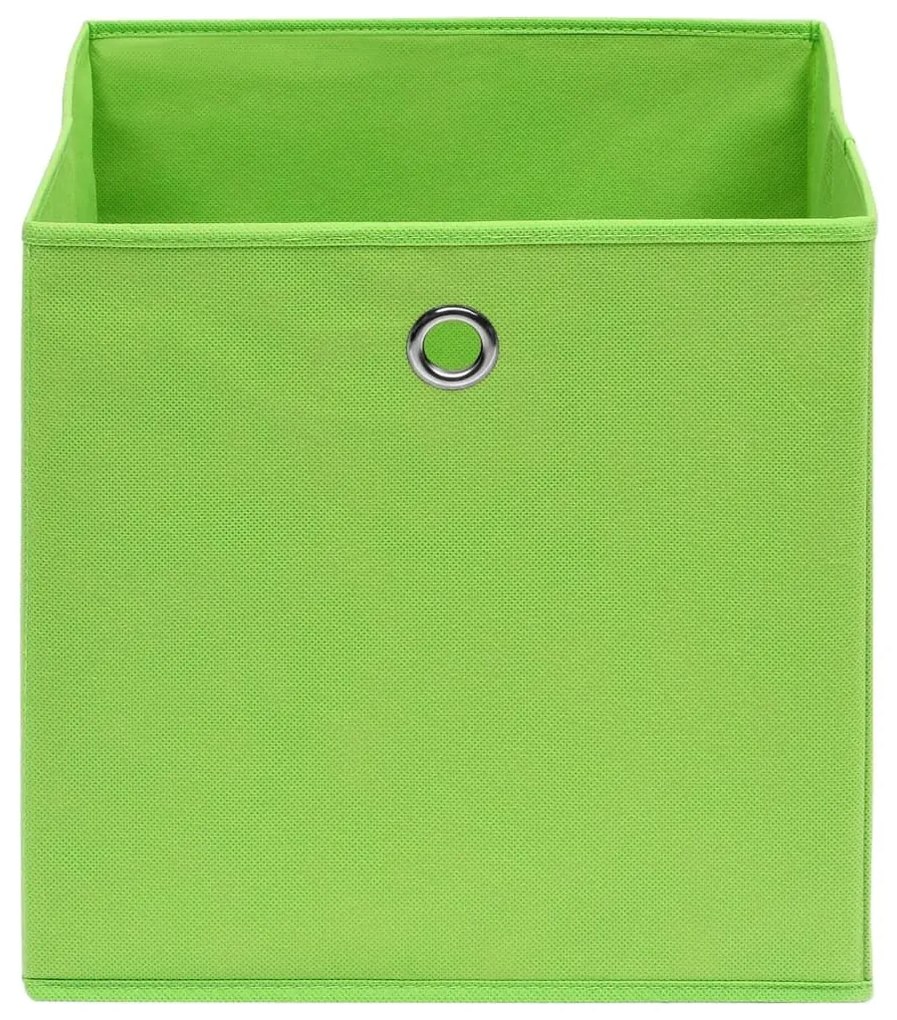 Κουτιά Αποθήκευσης 10 τεμ. Πράσινα 32 x 32 x 32 εκ. Υφασμάτινα - Πράσινο