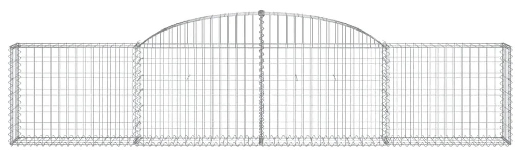 vidaXL Συρματοκιβώτια Τοξωτά 8 τεμ. 300x30x60/80 εκ. Γαλβαν. Ατσάλι