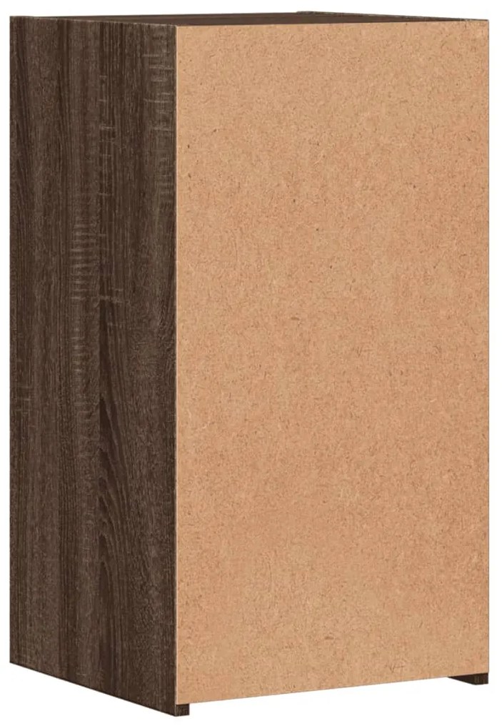 vidaXL Κομοδίνο Καπνιστή Δρυς 35x34x65 εκ. από Επεξεργασμένο Ξύλο