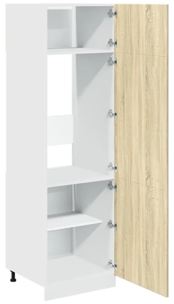 vidaXL Ντουλάπι Ψυγείου "Lyon" Sonoma Δρυς 60x57x207 εκ. από Τεχνητό Ξύλο