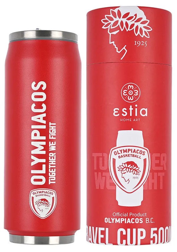 Ποτήρι Θερμός Travel Cup Olympiacos Bc Edition 500ml - Estia