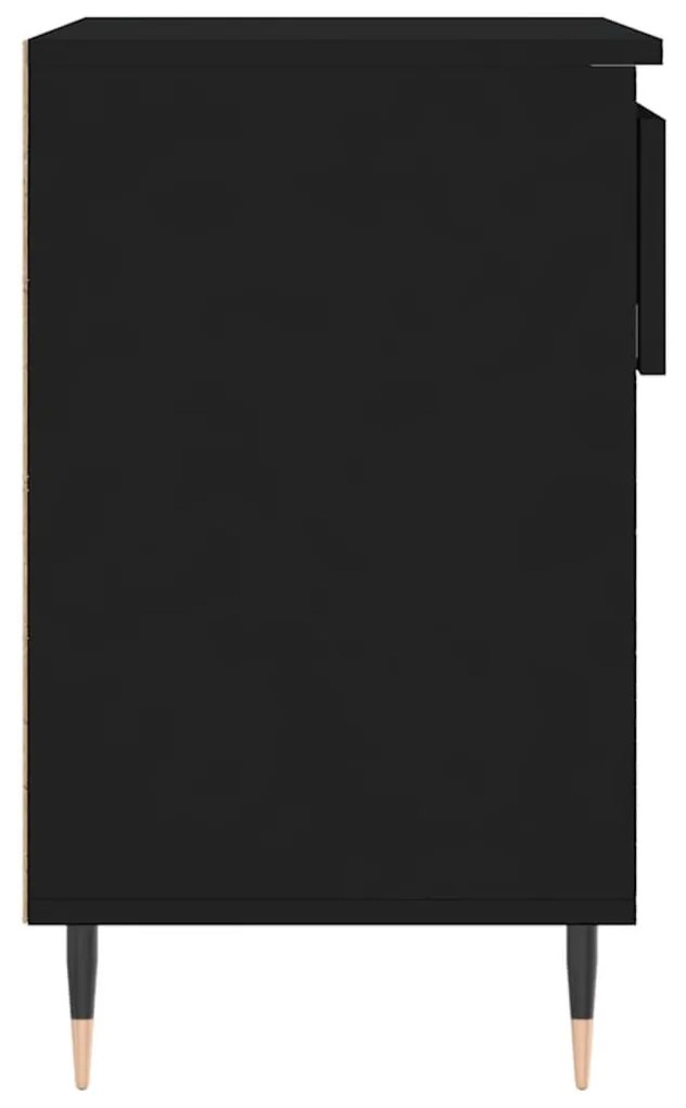 Παπουτσοθήκη Μαύρη 70x36x60 εκ. από Επεξεργασμένο Ξύλο - Μαύρο