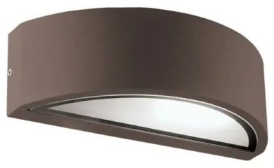 Απλίκα τοίχου εξωτερική RHODES αλουμινίου Viokef 4100702 Καφέ