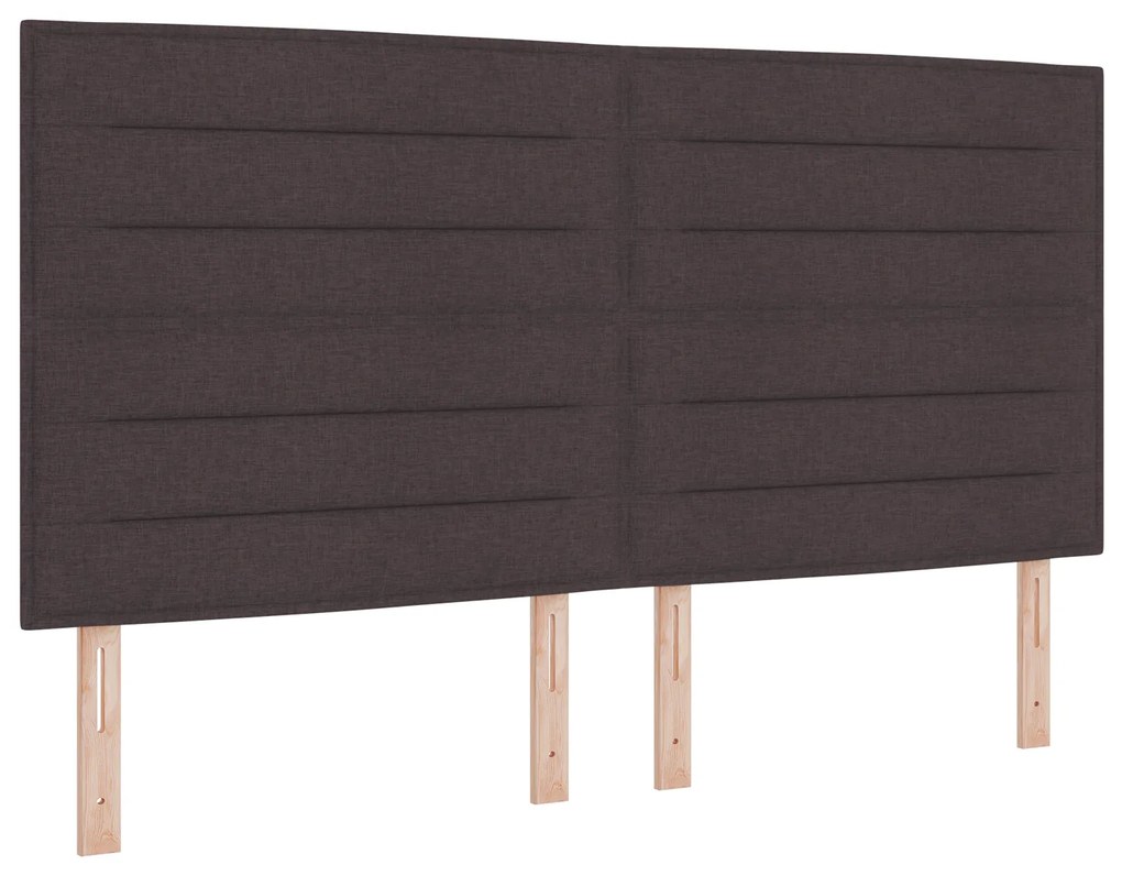 vidaXL Κρεβάτι Σκελετός Σκούρο Καφέ 180x200 εκ Υφάσματος