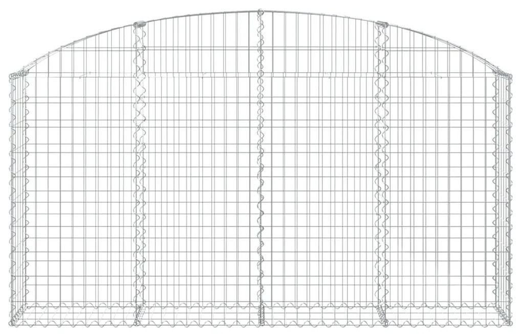 vidaXL Συρματοκιβώτιο Τοξωτό 200x30x100/120εκ. από Γαλβανισμένο Χάλυβα