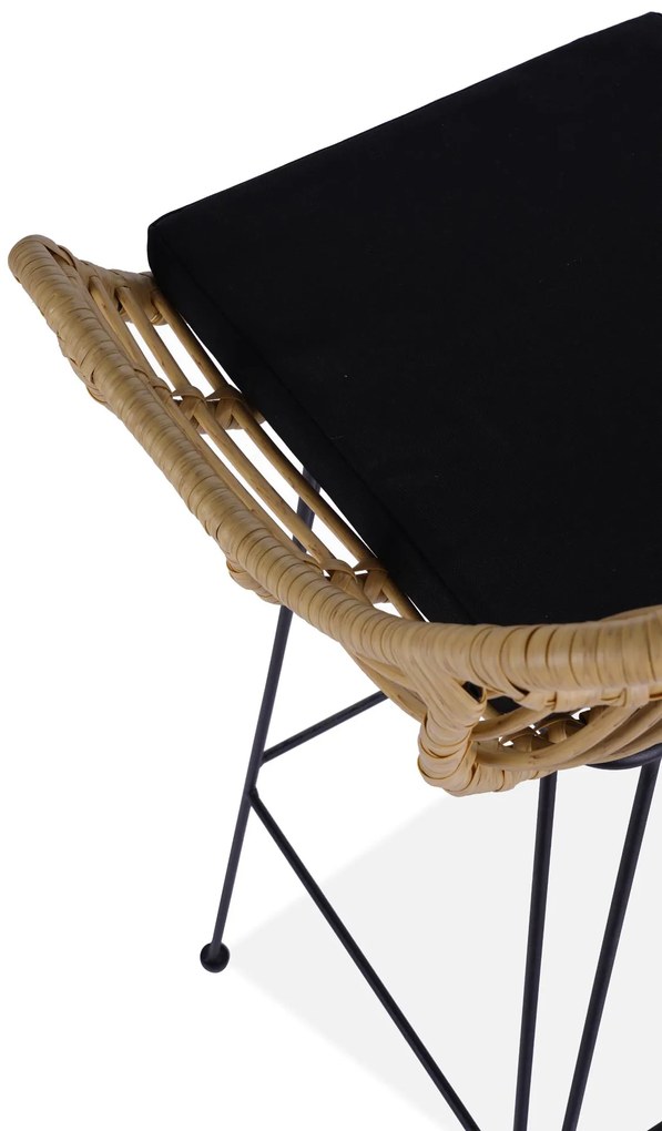 H105 bar stool, color: natural / black DIOMMI V-CH-H/105