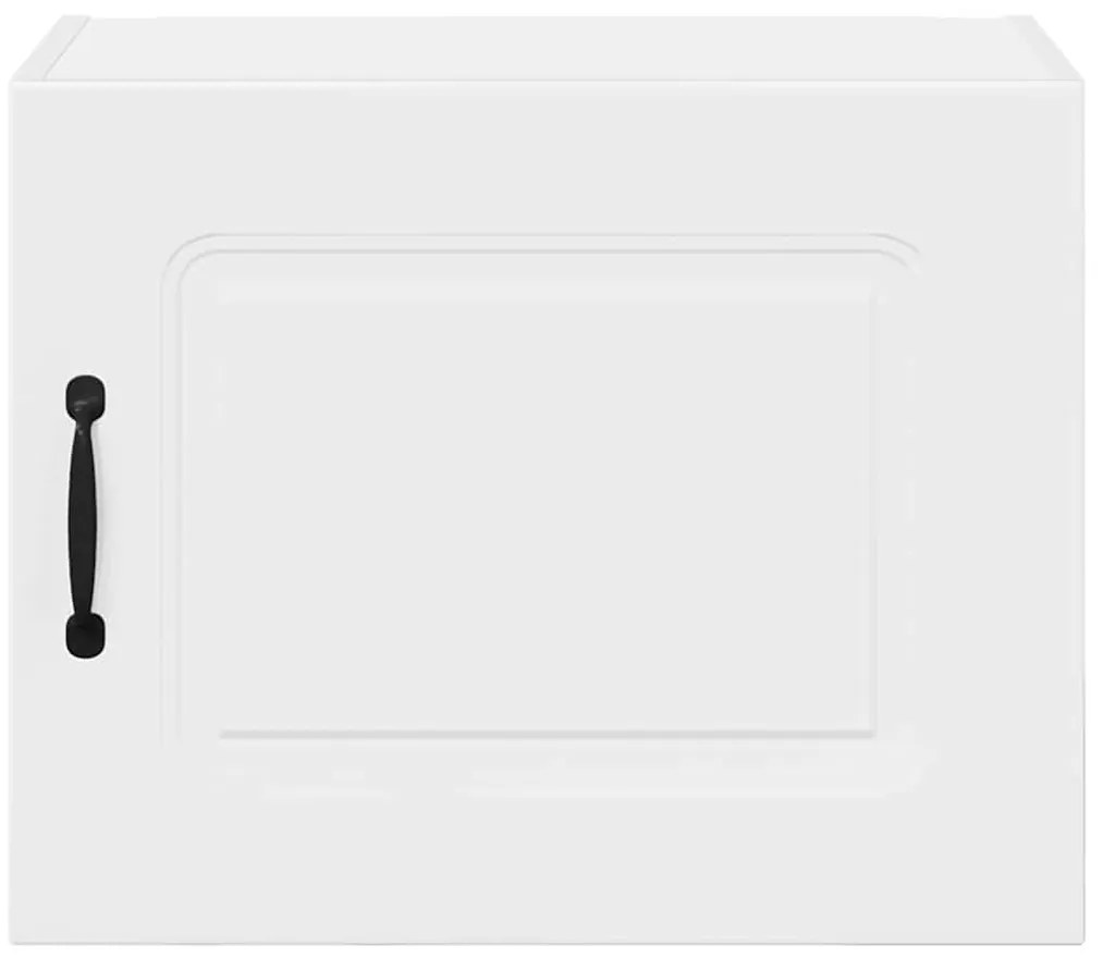 vidaXL Κρεμαστό ντουλάπι κουζίνας με ράφι Υψηλής γυαλάδας λευκό