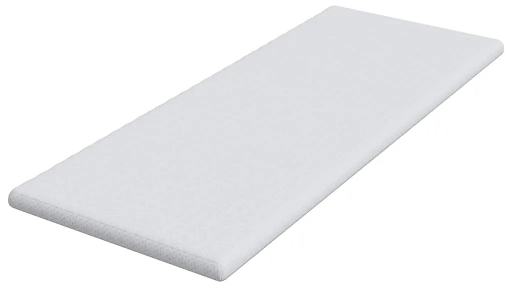 vidaXL Στρώμα επικάλυψης Λευκό 70 x 200 x 6 εκ Υφασμα Jacquard