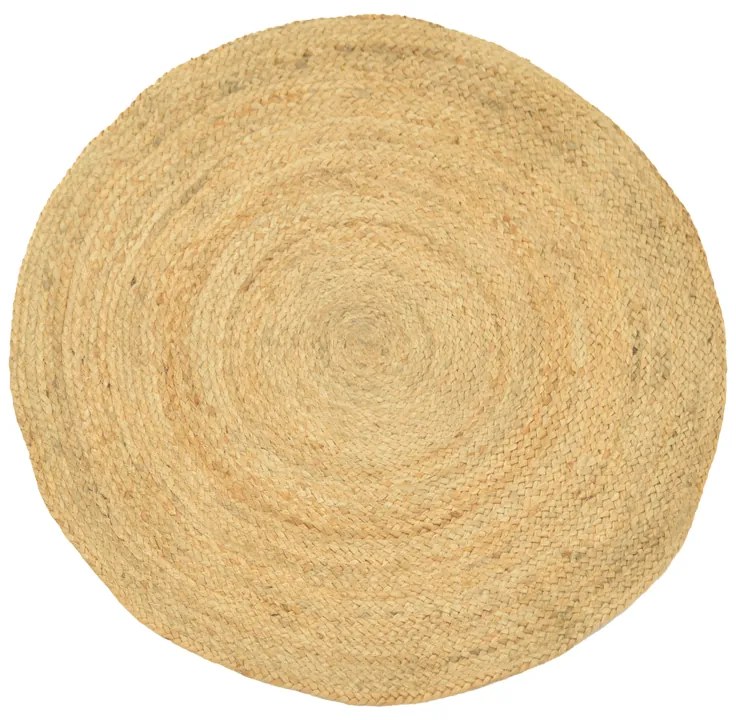 Χαλί Solon Inart μπεζ γιούτα Φ150x1εκ