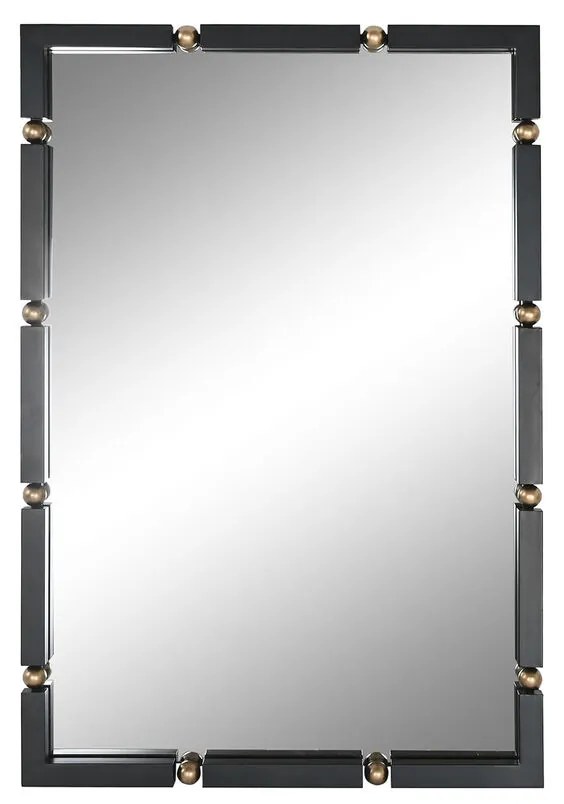 Τοίχο καθρέφτη Home ESPRIT Μαύρο Χρυσό 64,5 x 5 x 96,5 cm