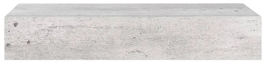 Ράφια Τοίχου Συρτάρια 2 τεμ. Γκρι Σκυρ. 60x23,5x10 εκ από MDF - Γκρι