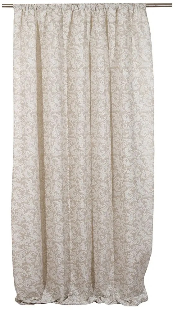 Κουρτίνα Mε Τρέσα Άρια Beige Viopros 140X270cm Πολυέστερ