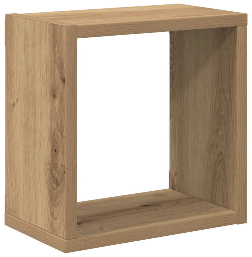 vidaXL Ράφια τοίχου Απλή βελανιδιά MDF με καπλαμά 26 x 15 x 26 εκ.