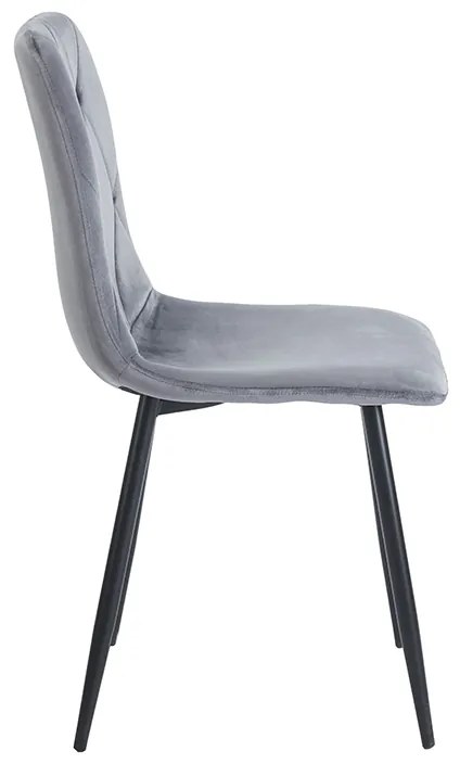 EVA GREY VELVET ΥΦΑΣΜΑ ΚΑΡΕΚΛΑ ΜΕΤΑΛΛΙΚΗ